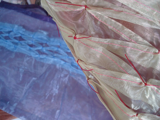 Shibori Scarves - detail
